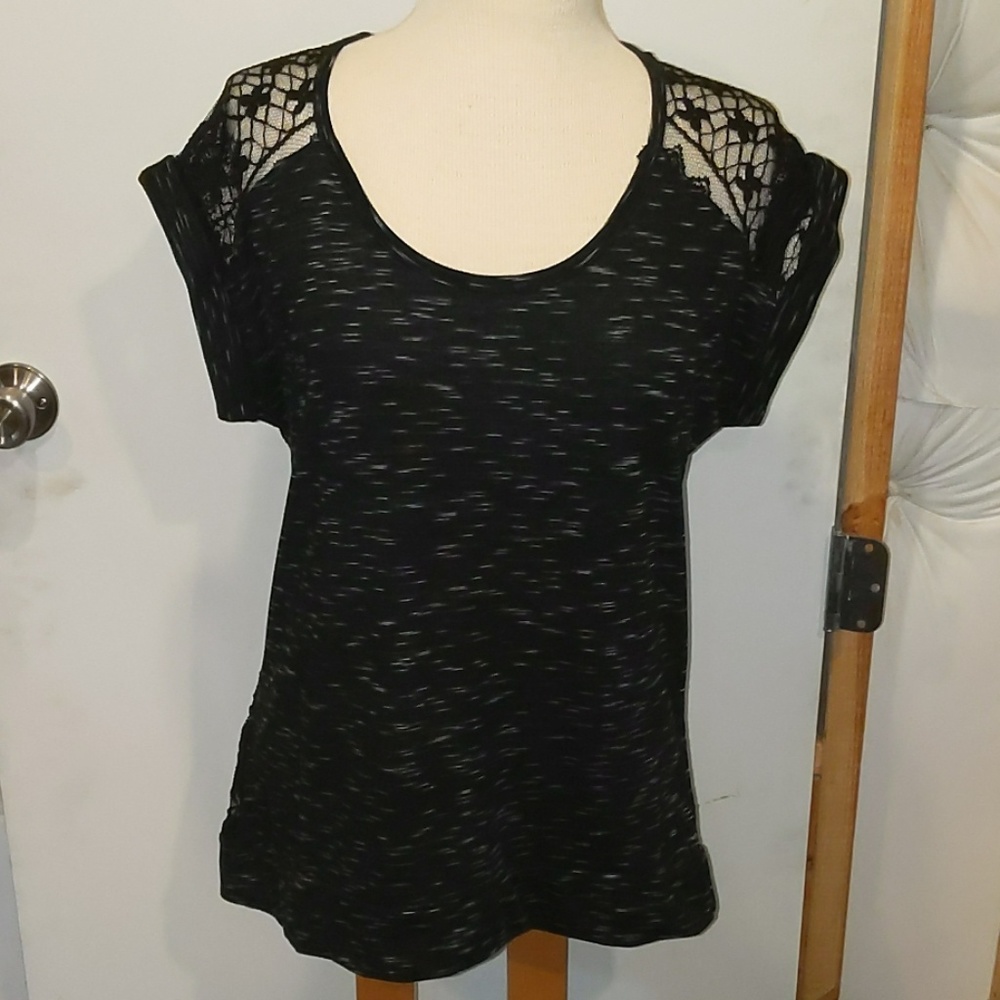 Black, Detailed Short Sleeve